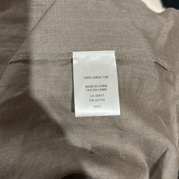 Lightweight Grey Beige 100% Linen Cardigan P16 - Picture 8 of 8